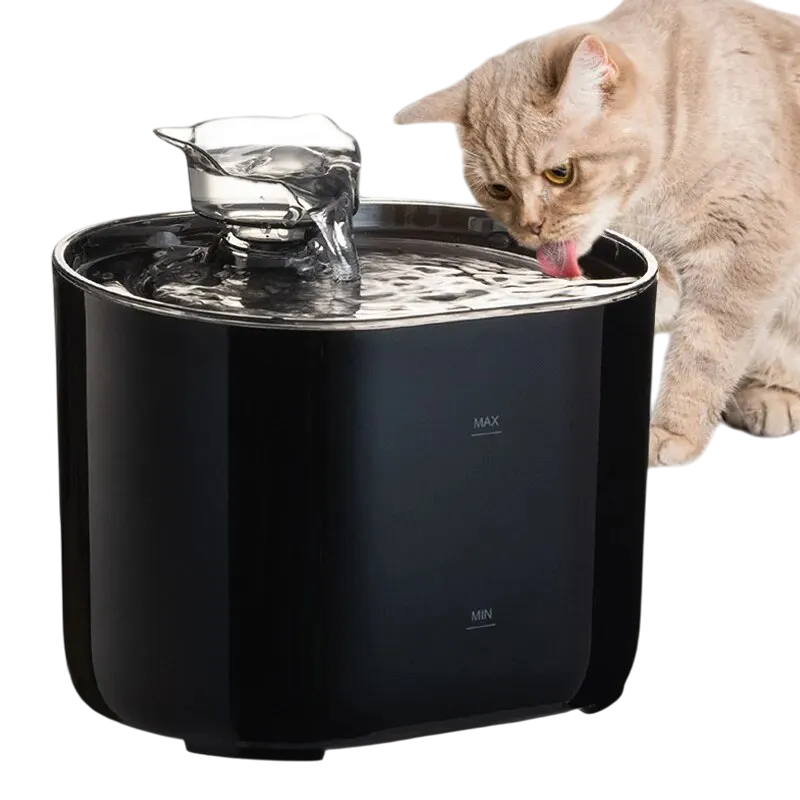 Automatic Cat Water Fountain USB Electric | Quiet Mute Pump Filtered Recirculating Pet Drinker | Cute Cat Ears for Cats & Dogs