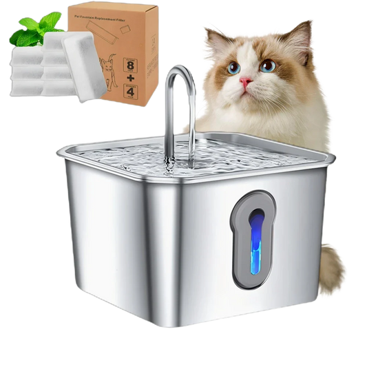 Hygienic Stainless Steel Pet Water Fountain | Ultra-Quiet Automatic Drinker for Multiple Cats & Dogs | Large 4L (134oz) Capacity