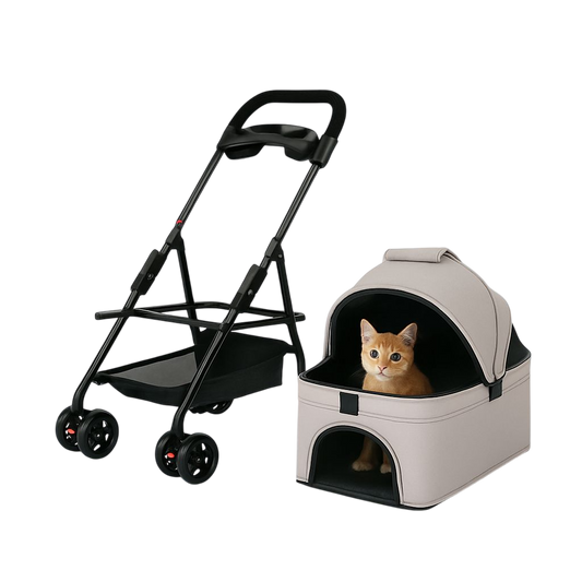Premium 4-Wheel Collapsible Pet Carrier – Portable Travel Carrier for Dogs & Cats w/ Storage Bag – Lightweight & Durable
